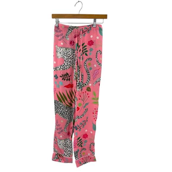 Karen Mabon Snow Leopard Long Pajama bottom sz XS - Picture 1 of 5